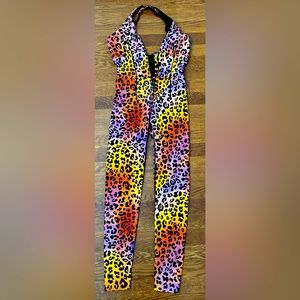 Savage x Fenty Women’s one piece Hotline Jumpsuit Cheetah Print NWOT
